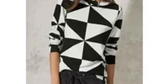 Cecil Damen Gemustertes Ottoman Shirt in Schwarz, Gr: XXL ansehen