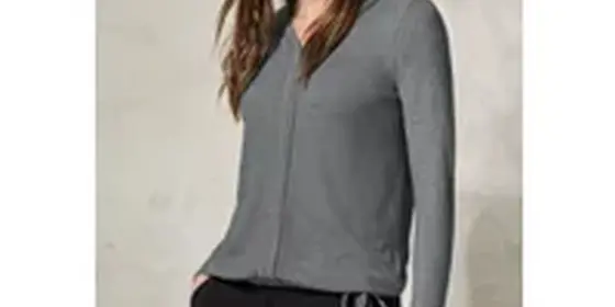 Cecil Damen Shirt mit V-Ausschnitt in Grau, Gr: M ansehen
