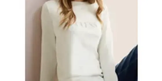 Cecil Damen Langarmshirt mit Wording in Weiß, Gr: L ansehen