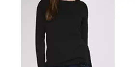 Cecil Damen Materialmix Langarmshirt in Schwarz, Gr: XS ansehen