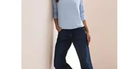 Cecil Damen Kuscheliges Melange-Shirt in Blau, Gr: S ansehen
