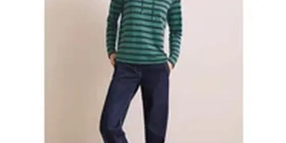 Cecil Damen Gestreiftes Hoodieshirt in Grün, Gr: S ansehen