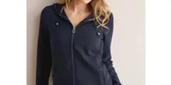Cecil Damen Twill Hoodie-Jacke in Blau, Gr: 3XL ansehen