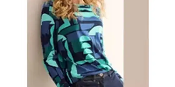 Cecil Damen Bedrucktes Shirt in Grün, Gr: XS ansehen