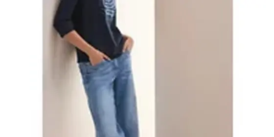 Cecil Damen Shirt mit Frontprint in Blau, Gr: L ansehen