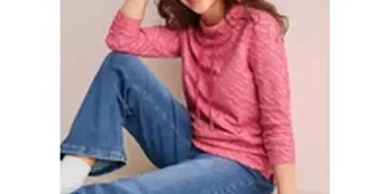 Cecil Damen Shirt mit Diagonalstruktur in Rot, Gr: XXL ansehen