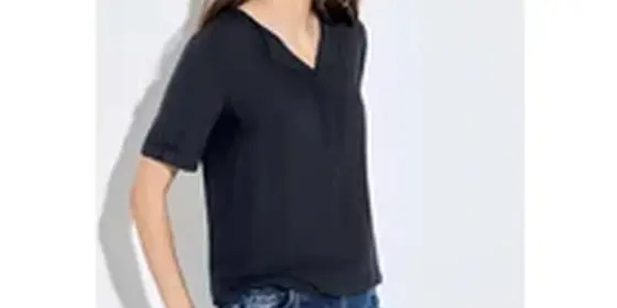 Cecil Damen Bluse mit Klappkragen in Blau, Gr: XS ansehen