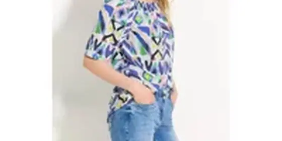 Cecil Damen Print Bluse in Weiß, Gr: XXL ansehen