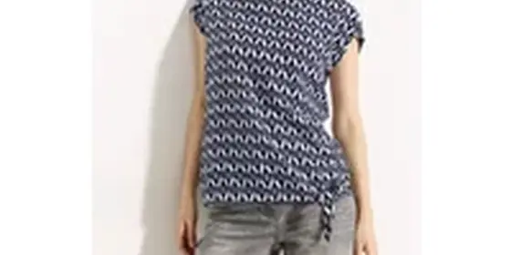 Cecil Damen Print Knoten Bluse in Weiß, Gr: XXL ansehen
