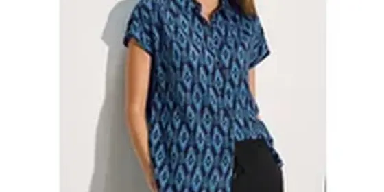 Cecil Damen Bluse mit tonalen Print in Blau, Gr: L ansehen