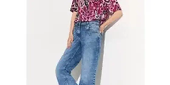 Cecil Damen Print Carmen Bluse in Pink, Gr: M ansehen