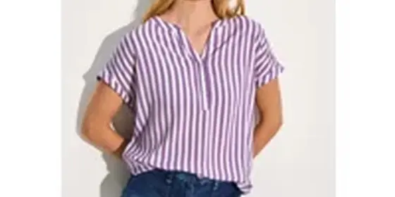 Cecil Damen Gestreifte Bluse in Lila, Gr: XS ansehen