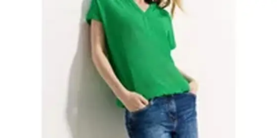 Cecil Damen Crepe Bluse in Grün, Gr: XS ansehen