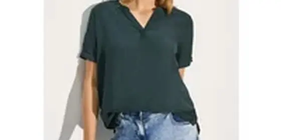 Cecil Damen T-Shirt-Bluse in Grün, Gr: S ansehen