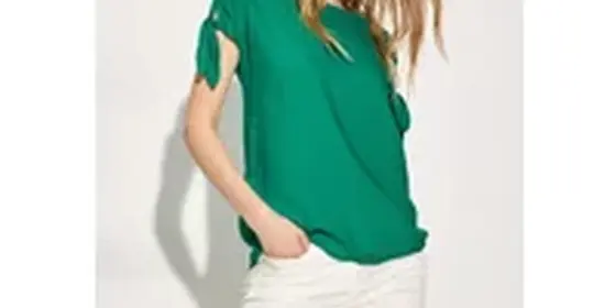Cecil Damen Bluse mit Knotendetail in Grün, Gr: XS ansehen