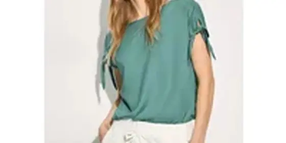 Cecil Damen Bluse mit Knotendetail in Grün, Gr: XS ansehen