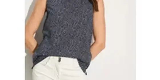 Cecil Damen Ärmellose Bluse in Blau, Gr: XXL ansehen