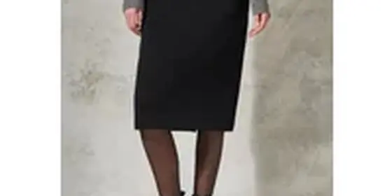 Cecil Damen Silk-touch Midi-Rock in Schwarz, Gr: S ansehen