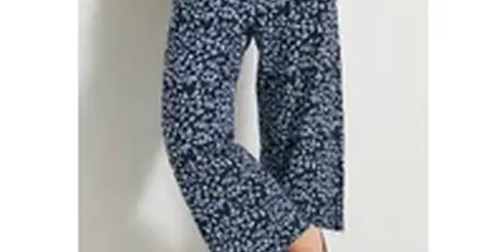 Cecil Damen Casual Fit Printhose in Blau, Gr: L ansehen