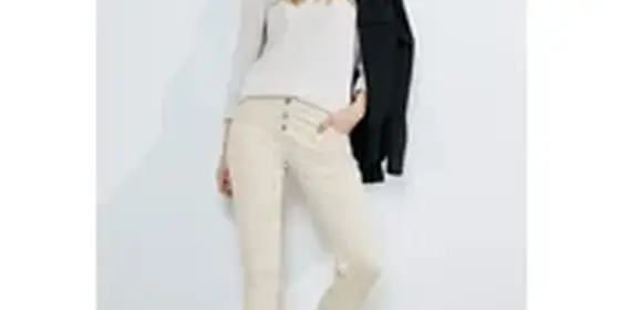 Cecil Damen Slim Fit Jeans in Beige, Gr: 36 ansehen