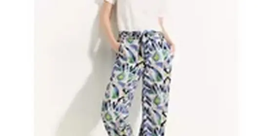 Cecil Damen Multicolor Print Hose in Weiß, Gr: XL ansehen