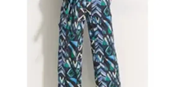 Cecil Damen Loose Fit Hose mit Print in Blau, Gr: XXL ansehen