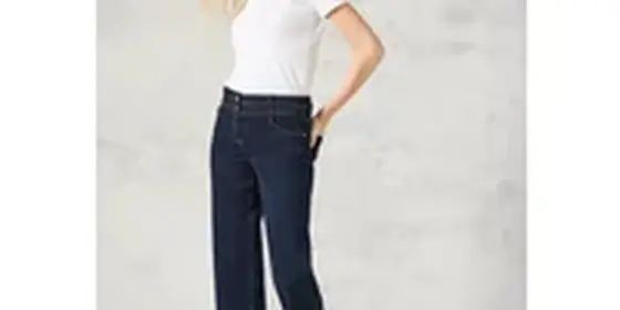 Cecil Damen Rinsed Wide Leg Jeans in Blau, Gr: 32 ansehen