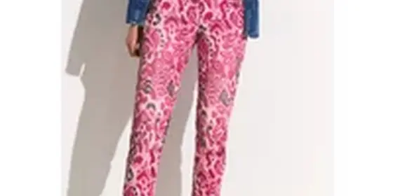 Cecil Damen Print Jeans in Pink, Gr: 32 ansehen