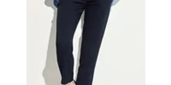 Cecil Damen Casual Seersucker Hose in Blau, Gr: XXL ansehen