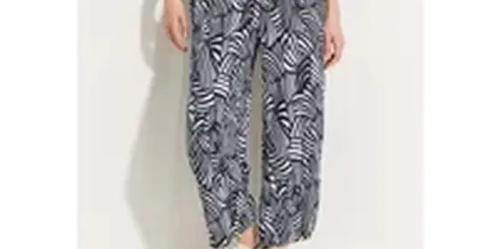 Cecil Damen Hose mit Wide Legs und Print in Schwarz, Gr: S ansehen