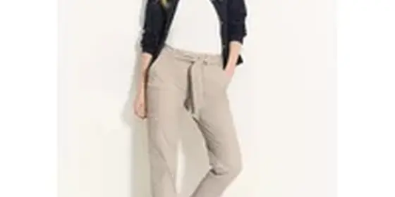 Cecil Damen Papertouch Hose mit Gürtel in Beige, Gr: L ansehen