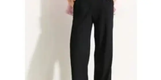 Cecil Damen Wide Leg Hose mit Struktur in Schwarz, Gr: XXL ansehen