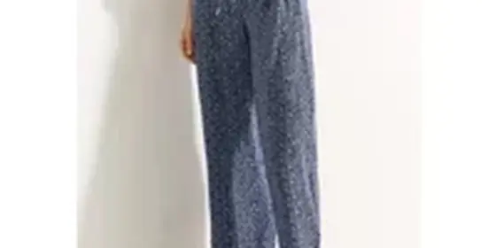 Cecil Damen Culotte Print Hose in Blau, Gr: XL ansehen