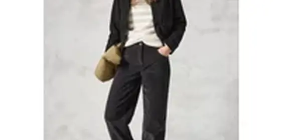 Cecil Damen Cordhose im Loose Fit in Grau, Gr: 28 ansehen