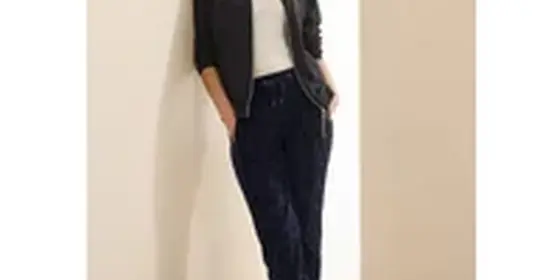 Cecil Damen Hose mit Leo-Muster in Blau, Gr: XXXL ansehen