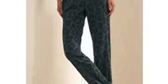 Cecil Damen Hose mit Leo-Muster in Grün, Gr: XL ansehen