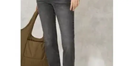 Cecil Damen Jeans mit Bouclé-Detail in Grau, Gr: 30 ansehen