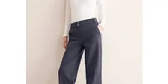 Cecil Damen Gestreifte Wide Leg Hose in Blau, Gr: XXXL ansehen