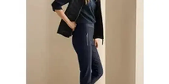 Cecil Damen Hose mit Zipper-Details in Blau, Gr: XL ansehen