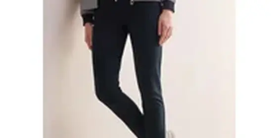 Cecil Damen Jersey Struktur Hose in Blau, Gr: M ansehen