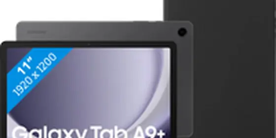 Samsung Galaxy Tab A9 Plus 11 Zoll 64GB Wi-Fi Grau + BlueBuilt Book Case Schwarz ansehen