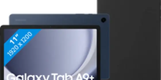 Samsung Galaxy Tab A9 Plus 11 Zoll 64GB Wi-Fi Blau + BlueBuilt Book Case Schwarz ansehen