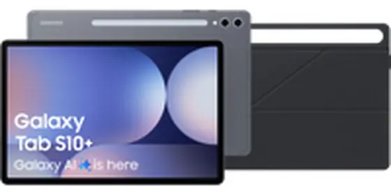 Samsung Galaxy Tab S10 Plus 12,4 Zoll 512GB Wi-Fi und 5G Grau + Samsung Book Case Schwarz ansehen