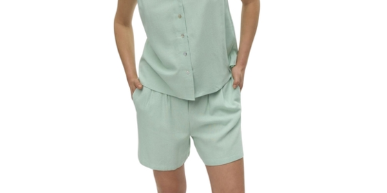 Vero Moda Shorts Jesmilo in Hellgrün mit hoher Taille ansehen