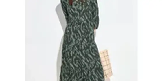 Cecil Damen Musselin Print Kleid in Grün, Gr: L ansehen