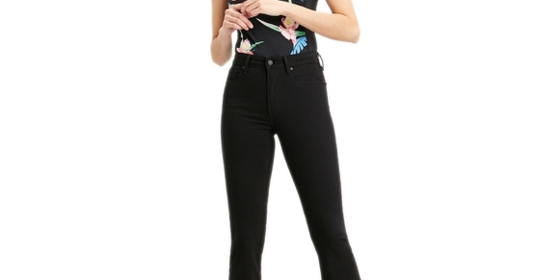 Levis Bootcut Jeans 725 High Rise Bootcut in Black Sheep ansehen