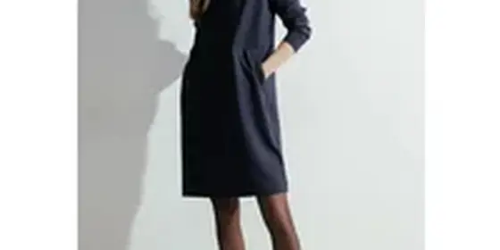 Cecil Damen Big Kragen Sweatkleid in Blau, Gr: XXL ansehen