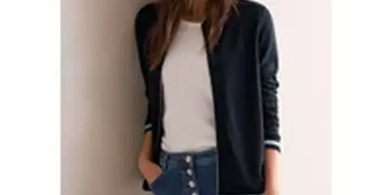 Cecil Damen Jacke mit Kontrastdetails in Blau, Gr: S ansehen