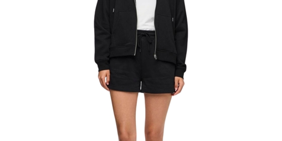 Pieces Kapuzenpullover Chilli Zip in Black ansehen