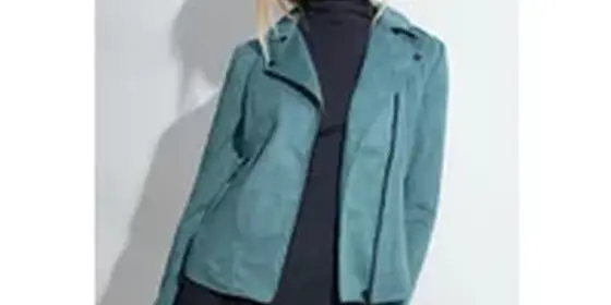 Cecil Damen Bikerjacke in Velours in Blau, Gr: XXL ansehen